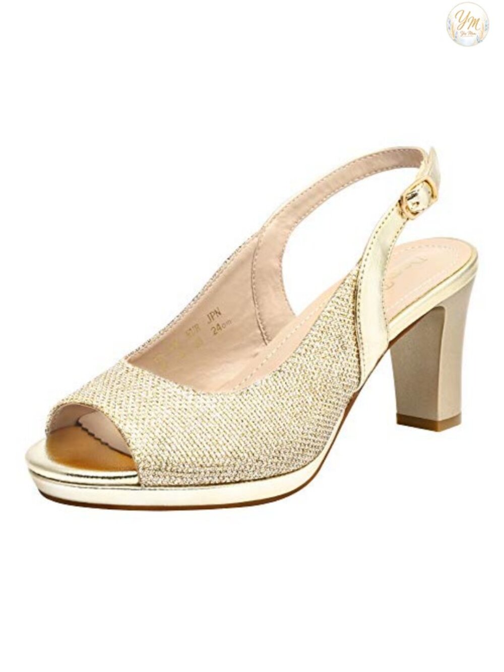Women's Slingback Chunky Block Heel Peep Toe Pumps